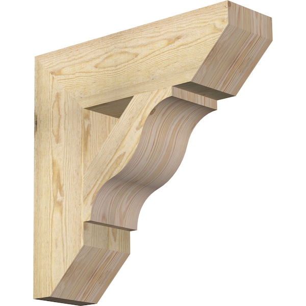 Ekena Millwork Funston Slat Rough Sawn Bracket, Douglas Fir, 6"W x 22"D x 22"H BKT06X22X22FST06RDF - main